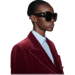 Gucci - Cat Eye Sunglasses - Black Grey - Gucci Eyewear - Avvenice