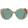 Gucci - Cat Eye Sunglasses in Glitter Acetate - Light Ivory Acetate - Gucci Eyewear - Avvenice