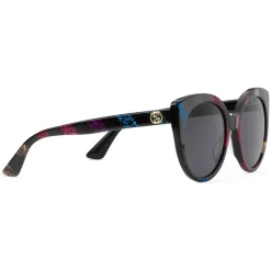 Gucci - Cat Eye Sunglasses in Glitter Acetate - Black Acetate with Rainbow Glitter - Gucci Eyewear - Avvenice