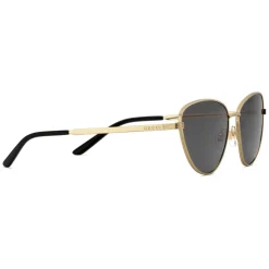 Gucci - Cat Eye Sunglasses - Grey Gold - Gucci Eyewear - Avvenice