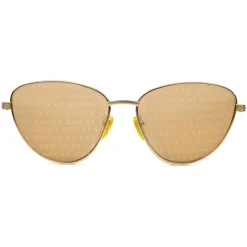 Gucci - Cat Eye Sunglasses - Gold Orange - Gucci Eyewear - Avvenice