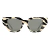 Gucci - Cat-Eye Acetate Sunglasses - Zebra Striped - Gucci Eyewear - Avvenice