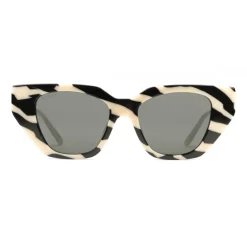 Gucci - Cat-Eye Acetate Sunglasses - Zebra Striped - Gucci Eyewear - Avvenice