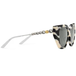 Gucci - Cat-Eye Acetate Sunglasses - Zebra Striped - Gucci Eyewear - Avvenice