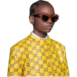 Gucci - Cat-Eye Sunglasses - Orange Black - Gucci Eyewear - Avvenice