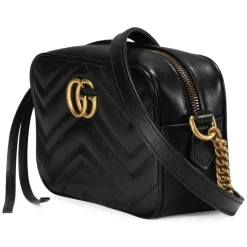 Gucci - GG Marmont Mini Shoulder Bag - Black Leather - Bag - Gucci Exclusive Collection - Avvenice