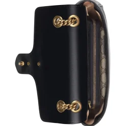 Gucci - GG Marmont Small Shoulder Bag - Black Leather - Bag - Gucci Exclusive Collection - Avvenice