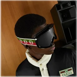 Gucci - GG Ski Mask - Black Green Red Grey - Gucci Eyewear - Avvenice