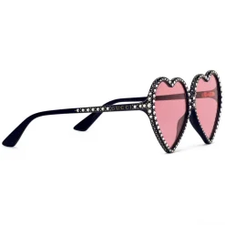 Gucci - Heart Acetate Sunglasses Elton John - Black Pink - Gucci Eyewear - Avvenice