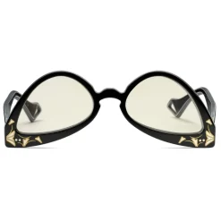 Gucci - Inverted Cat Eye Sunglasses - Black White - Gucci Eyewear - Avvenice
