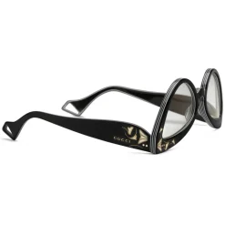 Gucci - Inverted Cat Eye Sunglasses - Black White - Gucci Eyewear - Avvenice