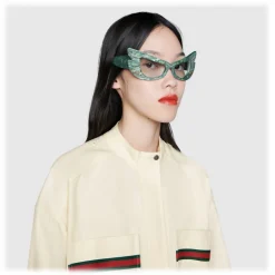 Gucci - Mask Acetate Sunglasses - Light Blue - Gucci Eyewear - Avvenice
