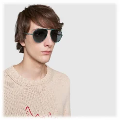 Gucci - Metal Aviator Sunglasses - Oil Color - Gucci Eyewear - Avvenice