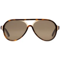 Gucci - Multilayer Acetate Aviator Sunglasses - Turtle White Red and Green Multilayer - Gucci Eyewear - Avvenice