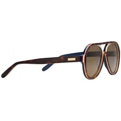 Gucci - Multilayer Acetate Aviator Sunglasses - Turtle White Red and Green Multilayer - Gucci Eyewear - Avvenice