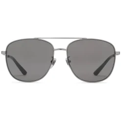 Gucci - Navigator Sunglasses in Metal - Glossy Ruthenium - Gucci Eyewear - Avvenice
