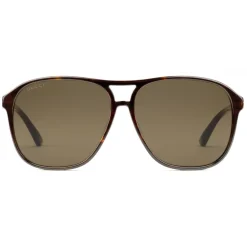 Gucci - Optimally Fitting Acetate Aviator Sunglasses - Dark Turtle Acetate - Gucci Eyewear - Avvenice