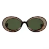 Gucci - Oval Sunglasses with Swarovski Crystals - Tortoiseshell - Gucci Eyewear - Avvenice