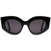 Gucci - Oversize Cat Eye Acetate Sunglasses - Black Acetate - Gucci Eyewear - Avvenice