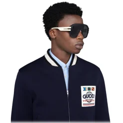 Gucci - Oversize Mask Sunglasses - Black - Gucci Eyewear - Avvenice