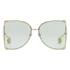 Gucci - Oversize Round Metal Sunglasses - Gold - Gucci Eyewear - Avvenice