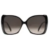 Gucci - Oversize Square Frame Sunglasses - Black Acetate - Gucci Eyewear - Avvenice