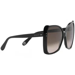 Gucci - Oversize Square Frame Sunglasses - Black Acetate - Gucci Eyewear - Avvenice