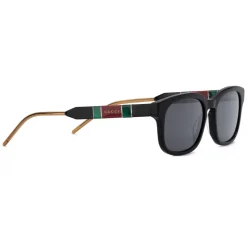 Gucci - Rectangular Acetate Sunglasses - Black - Gucci Eyewear - Avvenice