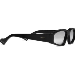 Gucci - Rectangular Acetate Sunglasses - Black - Gucci Eyewear - Avvenice