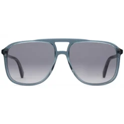 Gucci - Rectangular Acetate Sunglasses - Transparent Grey - Gucci Eyewear - Avvenice