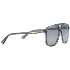 Gucci - Rectangular Acetate Sunglasses - Transparent Grey - Gucci Eyewear - Avvenice
