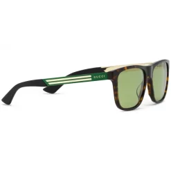 Gucci - Rectangular Acetate and Metal Sunglasses - Tortoiseshell - Gucci Eyewear - Avvenice
