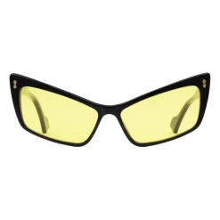 Gucci - Rectangular Acetate Sunglasses - Black Yellow - Gucci Eyewear - Avvenice