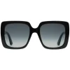 Gucci - Rectangular Acetate Sunglasses - Glossy Black Acetate - Gucci Eyewear - Avvenice