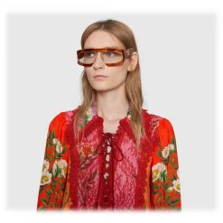 Gucci - Rectangular Acetate Sunglasses - Turtle - Gucci Eyewear - Avvenice