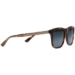 Gucci - Rectangular Acetate Sunglasses - Light Turtle Acetate - Gucci Eyewear - Avvenice