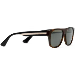 Gucci - Rectangular Acetate Sunglasses - Dark Turtle - Gucci Eyewear - Avvenice