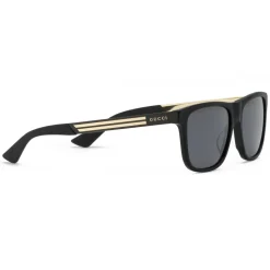 Gucci - Rectangular Acetate and Metal Sunglasses - Black - Gucci Eyewear - Avvenice