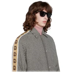 Gucci - Rectangular Acetate and Metal Sunglasses - Black - Gucci Eyewear - Avvenice