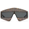 Gucci - Rectangular Acetate Sunglasses with Crystals - Black - Gucci Eyewear - Avvenice