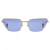 Gucci - Rectangular Sunglasses - Gold Blue - Gucci Eyewear - Avvenice