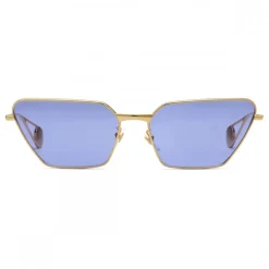 Gucci - Rectangular Sunglasses - Gold Blue - Gucci Eyewear - Avvenice