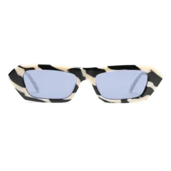 Gucci - Rectangular Sunglasses with Crystals - Zebra Striped - Gucci Eyewear - Avvenice