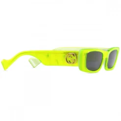 Gucci - Rectangular Sunglasses - Yellow Fluo - Gucci Eyewear - Avvenice