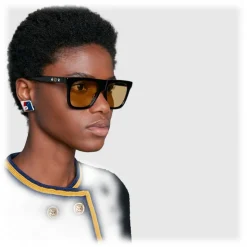 Gucci - Rectangular-Frame Acetate Sunglasses - Black Acetate - Gucci Eyewear - Avvenice