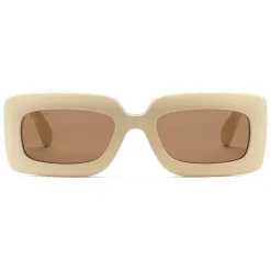 Gucci - Rectangular-Frame Sunglasses - Ivory - Gucci Eyewear - Avvenice