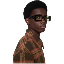 Gucci - Rectangular-Frame Sunglasses - Black - Gucci Eyewear - Avvenice