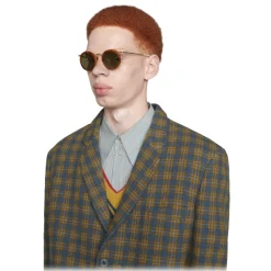 Gucci - Round Acetate and Metal Sunglasses - Tortoiseshell - Gucci Eyewear - Avvenice