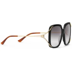 Gucci - Round Acetate and Metal Sunglasses - Black - Gucci Eyewear - Avvenice