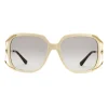 Gucci - Round Acetate and Metal Sunglasses - Ivory - Gucci Eyewear - Avvenice